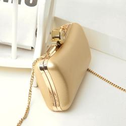 New arrival pearl decorate box gold clutch bags party wedding handbag fashion evening bag ladies purse  women clutches