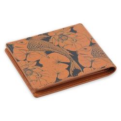 Bifold OEM Animal Print Wallet For Men Custom Printed Genuine Cowhide Leather Wallet