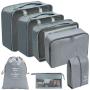 Customized Portable Durable 8 Set Compression Packing Cubes Travel Accessories Expandable Packing Organizers