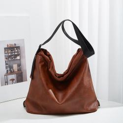 Large capacity retro backpack single shoulder tote bag soft leather crossbody bag ladies large handbags