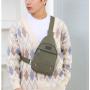 New Fashionable  Men Chest Canvas Bag Multipurpose Sports Bag With Large Capacity Pure Color Durable Cycling Bags