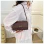ZF032 New Casual Flap Shoulder Bag Fashion Simple Foreign Candy Color Small Square Bag PU Travel Handbag Summer Armpit Bag