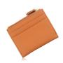 Custom Logo Causal Small Mini Leather Wallets Mens Slim Wallet Card Holder With Zip Coin Pocket