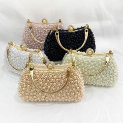 sac tendance 2024  custom Luxury Pearl Girls Party Hand Bag Fashion Designer Women Evening Bags Clutch Purse for Wedding
