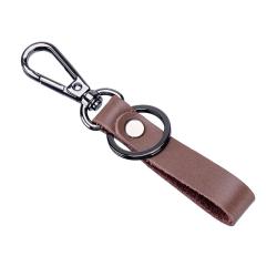 2024 new design wholesale Car key chain men's simple high-grade pendant small gifts men's and women's leather car manual key