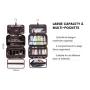 LOVEVOOK 2022 New High Quality Custom Multi Portable Waterproof Hanging detachable Cosmetic Makeup women Travel Toiletry bags