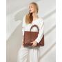 LOVEVOOK Vintage Leather Work Bag 15.6 in Laptop Tote Waterproof Computer Bag Business Office Briefcase Laptop Bag for Women