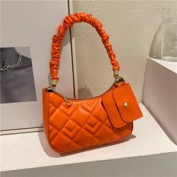 Wholesale Fashion Pleated Bag For Girls 2022 Simple Newest Women Shoulder Bags Small Square Handbags A Set Of Two