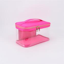 ODM OEM Multi Function Large Storage Beauty Teenagers Transparent Clear Toiletry Pouch Pvc Cosmetics Makeup Bag Pvc Cometic Bag