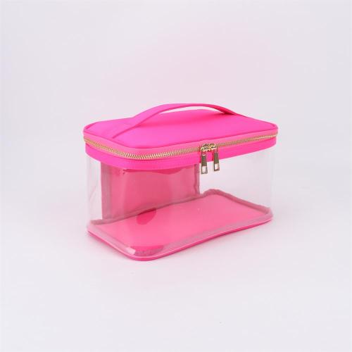 ODM OEM Multi Function Large Storage Beauty Teenagers Transparent Clear Toiletry Pouch Pvc Cosmetics Makeup Bag Pvc Cometic Bag