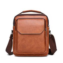 Casual crossbody men's shoulder bag vertical carry