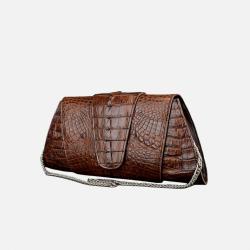 Customized Luxury Designer Fashion Handmade Genuine Crocodile Skin Leather Women Evening Clutch Chain Bag Handbag For Lady
