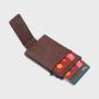 Aluminum Alloy Card Holder Rfid Leather Wallet Magnetic Money Clip Leather Aluminum metal wallets