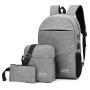 wholesale customer laptop backpack shoulders bag school 3 piece backpack set for teenager