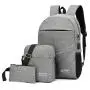 wholesale customer laptop backpack shoulders bag school 3 piece backpack set for teenager
