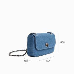 2024 Denim Classic Small Trendy Cross Body Bag For Girl Factory Custom Women Bag Washable Denim Shoulder Bag