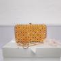 New arrival handmade beading woven pearls handbag crossbody women's bag banquet bag shiny formal dress evening bagsfor women