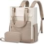 LOVEVOOK large capacity Waterproof Convertible Teacher Nurse tote Bag with Purse 15.6in work office travel laptop backpacks