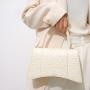 Wholesale Unique Shape Women Handbags Luxury Leather Ostrich Pattern Ladies Oem Purses And Handbags
