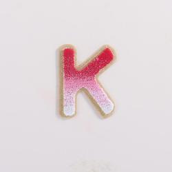 Manufacturer Wholesale Gradient Color Glitter Chenille Alphabet Letter Patches Adhesive Stick On Bags Custom Designer Patches