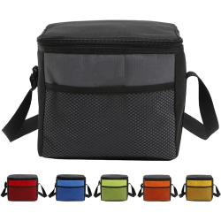 Gelory Small Insulated Lunch Box 6 Cans Cooler Lunch Bag Reusable Thermal Lunch Tote Bag for Office Work