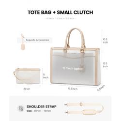 LOVEVOOK high quality pu leather fashion women canvas tote shoulder bag office teacher nurse large capacity handbag and purses