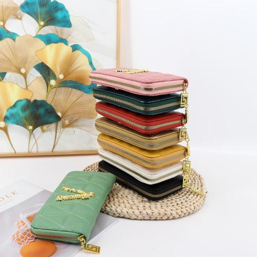 Fashion clutch bags long zipper cell phone clutch purse embroidery card wallet women designer long zipper ladies wallet  20 cm
