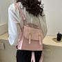 ZR651 New Women Bag Backpack Fashion Good Girl PU Leather Waterproof Schoolbag Female Flip Cover Versatile Travel Crossbody Bag