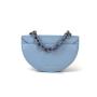 Hot Sale Half Moon Mini Handbag High Quality Pu Leather Saddle Handbag With Acrylic Chain Crossbody Bag
