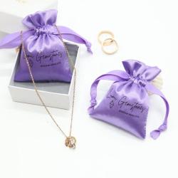 Wholesale Mini Satin Hairpin Jewelry Bag Jewelry Packaging Pouch Luxury Dust Silk Satin Drawstring Bag