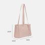 Custom Pu Vegan Leather Rectangular Tote Bag With Pocket And Zipper Simple Cardholder Women Shoulder Bags