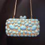 Wholesale new agate turquoise diamond dinner banquet jewel bag luxury handbags clutch evening bags in stock