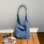 New Korean Fashion Trend Shoulder Bag Versatile Tote Bag High Quality Large Capacity Denim Bag