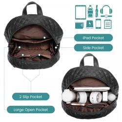 LOVEVOOK Mini Backpack for Women Fashion Quilted Small Daypack Waterproof Ladies Leather Backpacks Purse for Work Travel Daily