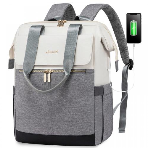LOVEVOOK Design Convertible College Tote Daypack Work Waterproof Smart bookbag With USB Travel School Laptop Backpack for women