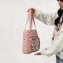 Custom Tote bag canvas PVC transparent window pain bag women's bag portable zipper shoulder niche design plus logo