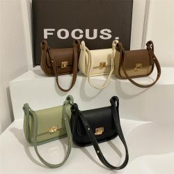 Contrasting color women's saddle bags high quality women's underarm bag 2024 summer product single shoulder crossbody bag