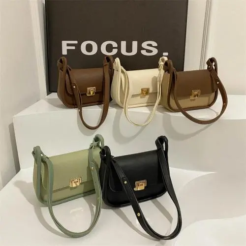 Contrasting color women's saddle bags high quality women's underarm bag 2024 summer product single shoulder crossbody bag