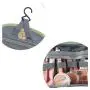 custom waterproof foldable makeup cosmetic bags organizer small hanging leather pu travel toiletry bag for women