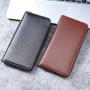 Men's wallet 2024 New fashion plaid horizontal soft leather men's short wallet large capacity multi-card purse
