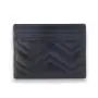 Quilted card wallet RFID quilted genuine leather card holder with logo
