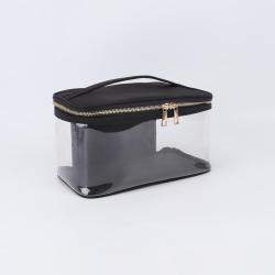 Women Men Open Top Handle Cosmetic Bags Clear Window Pouch Travel Makeup Storage Organizer Transparent PVC Travel Toiletry Bag
