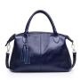 New Leather Female Bag Top Layer Leather Shoulder Portable Soft Tassel Big Bags Casual Handbag