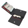 Slim front pocket wallet leather money clip card holder pu money clip with coin purse