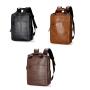 ZWY001 New Fashion Laptop Bag Man Backpack PU Leather Schoolbag Handheld Zipper Business Computer Bag Travel Outdoor Customize