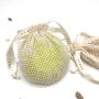 Natural Custom Logo Sisal Linen Cotton Mesh Drawstring Packaging Soap Saver Gift Pouch Organic Cosmetic Soap Bag