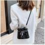 KBW470 Wholesale Hot Pleated Dinner Handbag Women Bag New Crocodile PU Ladies Bucket Single Shoulder Crossbody Bag