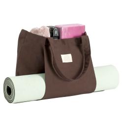 Yoga Mat Bag Basic Canvas Tote Bag with Mat Carrier Pocket