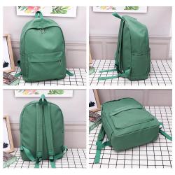 KBW591Fashion Shoulder Backpack Travel Bag Nylon Simple Solid Color College Junior High School Student School Bag