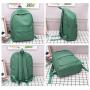 KBW591Fashion Shoulder Backpack Travel Bag Nylon Simple Solid Color College Junior High School Student School Bag